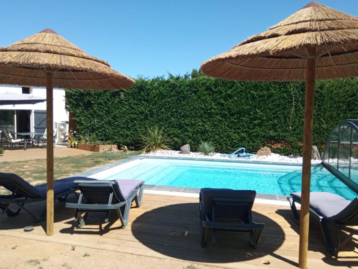 Bed and Breakfast Mas Des Vignes Piscine Chauffee Le Champ-Saint-Pere Exteriér fotografie